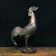 10.6 Rare Old Chinese Bronze Gilt Feng Shui Cock Rooster Lucky Sculpture