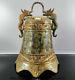 10 Old china Gilt bronze dynasty palace Fengshui 12 Zodiac Year dragon bell