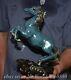 12.4 Chinese Pure Bronze Painting Fengshui 12 Zodiac Year Horse Success Statue