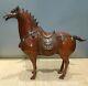 12.8 Old China Xuande Marked Purple Bronze Gilt Fengshui 12 Zodiac Horse Statue