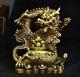14 Old Chinese Bronze Dynasty Fengshui Dragon Wealth Statue Sculpture