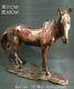 15.6 Ancient China Copper Fengshui Animal 12 Zodiac Year Horse Statue Sculpture