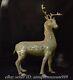 18.2 Antique Old Chinese Bronze Feng shui Sika deer Beast Statue Sculpture