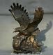 18 Antique Old Chinese Bronze Feng Shui Animal eagle a bird of Jove hawk Statue