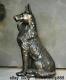 34.4 Antique Old Chinese Bronze Folk Feng Shui Zodiac Animal Dog Wealth Statue