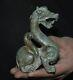 4.8 Old Chinese Bronze ware Dynasty Fengshui Dragon Beast Statue Sculpture