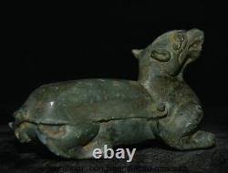 4 Ancient China Bronze Ware Dynasty Fengshui Animal Tiger Beast Wealth Statue
