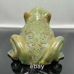 5.6 Antiquity Old Chinese Bronze Ware Feng Shui Animal common pond frog Statue