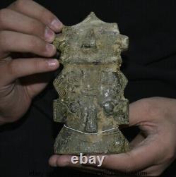 5.8 Old Chinese Bronze ware Dynasty Fengshui Beast Head Statue