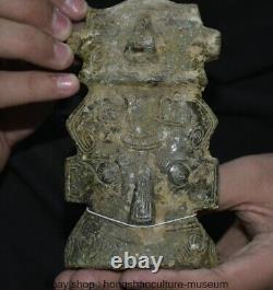 5.8 Old Chinese Bronze ware Dynasty Fengshui Beast Head Statue
