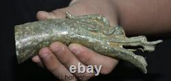 6 Old Chinese Bronze ware Dynasty Fengshui Dragon Statue Sculpture