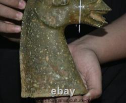 7.2 Old Chinese Bronze ware Dynasty Fengshui Animal Horse Head Statue