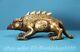 8.6 Old Chinese Copper Gilt Silver Fengshui Beast Statue Sculpture