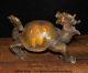 8 Ancient China Bronze Fengshui Animal Dragon Turtle Wealth Bixie Statue