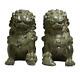 8 Antique Bronze Animals FengShui Foo Fu Dogs Wealth Lions Head Ball Statue