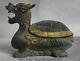 8 Chinese Dynasty Palace Bronze Feng Shui Dragon Tortoise Turtle Statue Censer