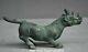 8 Chinese Old antique Bronze Carbonization pi Xiu Beast Unicorn Fengshui Statue