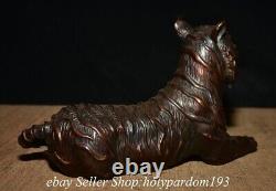 9.2 Old Chinese Bronze Fengshui 12 Zodiac Year Tiger Statue Sculpture