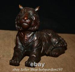 9.2 Old Chinese Bronze Fengshui 12 Zodiac Year Tiger Statue Sculpture