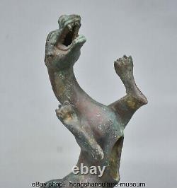 9.2Ancient China Bronze Ware Fengshui 12 Zodiac Year Dragon Beast Wealth Statue
