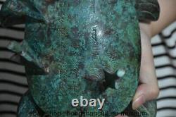 9.6 Old Chinese Bronze ware Dynasty Fengshui Animal Turtle Statue