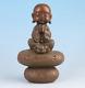 Blessing red bronze hand cast fengshui Buddha statue Netsuke table decoration