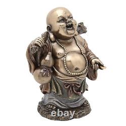 Bonded Bronze Resin Laughing Buddha Feng Shui Figurine Statue For Home Office
