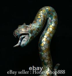 Bronze Argent Doré FengShui Animal Dieu Bête Xuanwu Tortue Serpent Statue