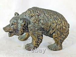 Bronze Wild Black Bear China Classical Fengshui Art Sculpture