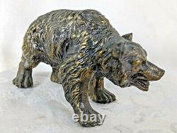 Bronze Wild Black Bear China Classical Fengshui Art Sculpture