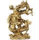 Chinese Fengshui Bronze Warrior God Buddha Stand on Dragon fengshui Statue